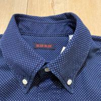 インディゴウォバッシュ ワークボタンダウンシャツ DOT