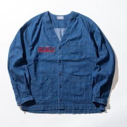 ライトシャツデニムハンドルBLUE BLUEパッチシャツカーディガン