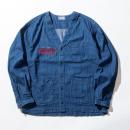 ライトシャツデニムハンドルBLUE BLUEパッチシャツカーディガン