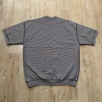 9.5oz ストレッチフライス ミジンボーダーヘムリブ ショートスリーブTシャツ
