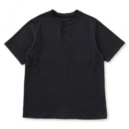 ヘビースラブテンジクヘンリーネックポケットTee