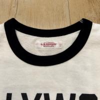 ガーゼウラケHRMプリントリンガーTEE
