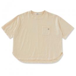 H R MARKET WWスラブテンジクHエンブロイダリーラウンドヘムSS TEE