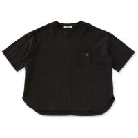 H R MARKET WWスラブテンジクHエンブロイダリーラウンドヘムSS TEE