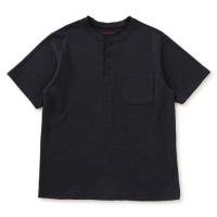 ヘビースラブテンジクヘンリーネックポケットTee