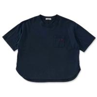 H R MARKET WWスラブテンジクHエンブロイダリーラウンドヘムSS TEE