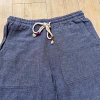 LINEN DENIM BAKERPANTS