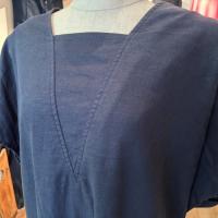 BLUE BLUE リネンレーヨンストレッチワンピース