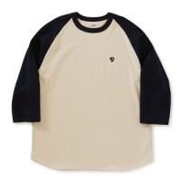 ハートインワッペン 2トーンベースボールTシャツ