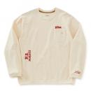 HRMハンドエンブロイダリー ナローリブポケットLS TEE