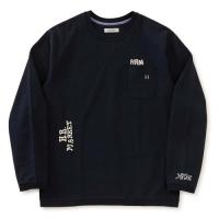 HRMハンドエンブロイダリー ナローリブポケットLS TEE