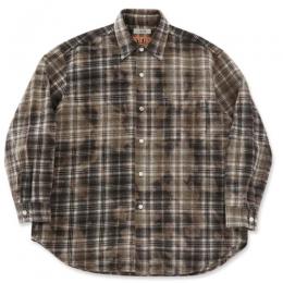 Uneven Dyed flannel shirt