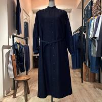 BLUE BLUE JAPAN ゴールドヤーンインディゴ バンドカラーシャツワンピース