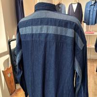 BLUE BLUE デニムパッチワーク2ポケットワークワンピース