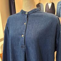 BLUE BLUE  デニムスタンドカラープルワンピース