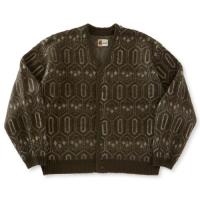 TOWNCRAFTxHSD SHAGGY PATTERNED CARDIGAN