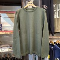 ウェーブコットン エクストラファインメリノウール ウォッシャブル クルーネックセーター