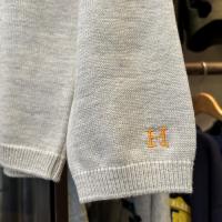 ウェーブコットン エクストラファインメリノウール ウォッシャブル クルーネックセーター