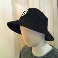 Bワッペン INDIGO DENIM BUCKET HAT