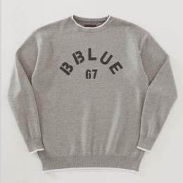 B BLUE 67　メランジコットンニット